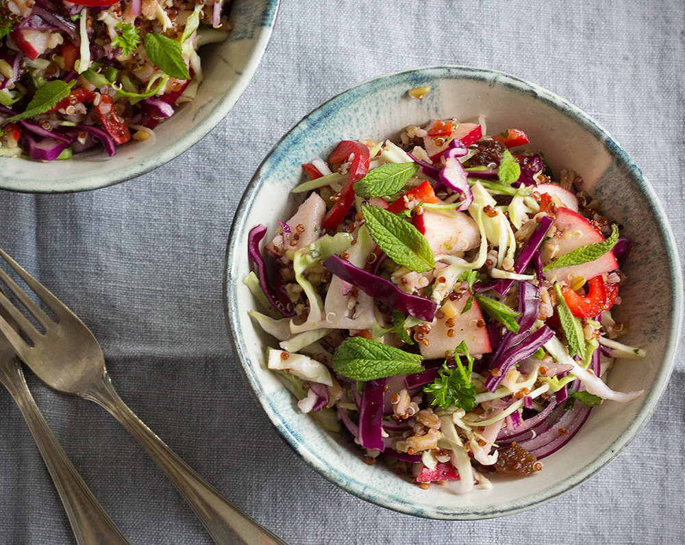 Jewel Salad | Cabbage and Grain Salad | Joyof Yum