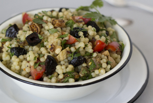 Israeli Couscous with Figs and Olives | Joy of Yum