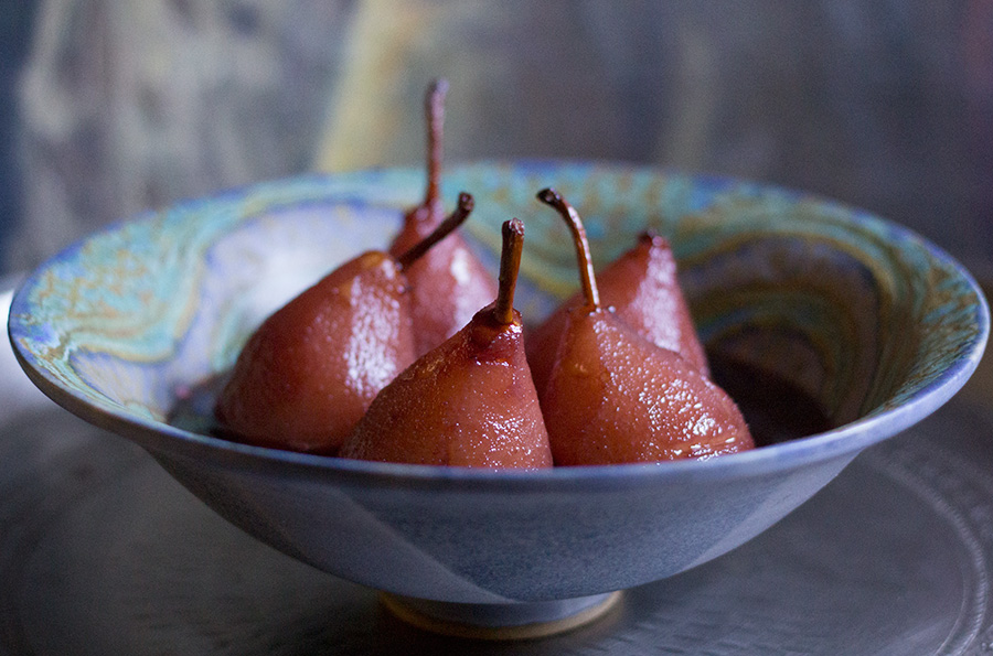 Pears in Red Wine & Orange | Joy of Yum
